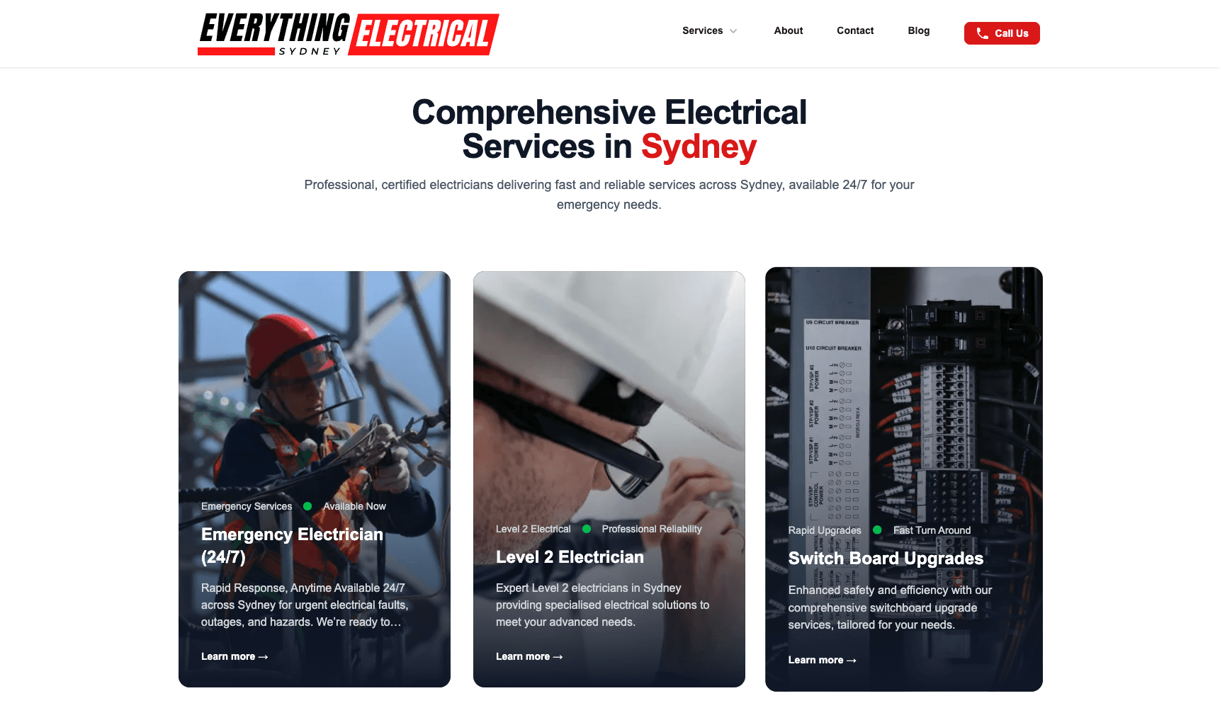 Websites for Everything Electrical Sydney