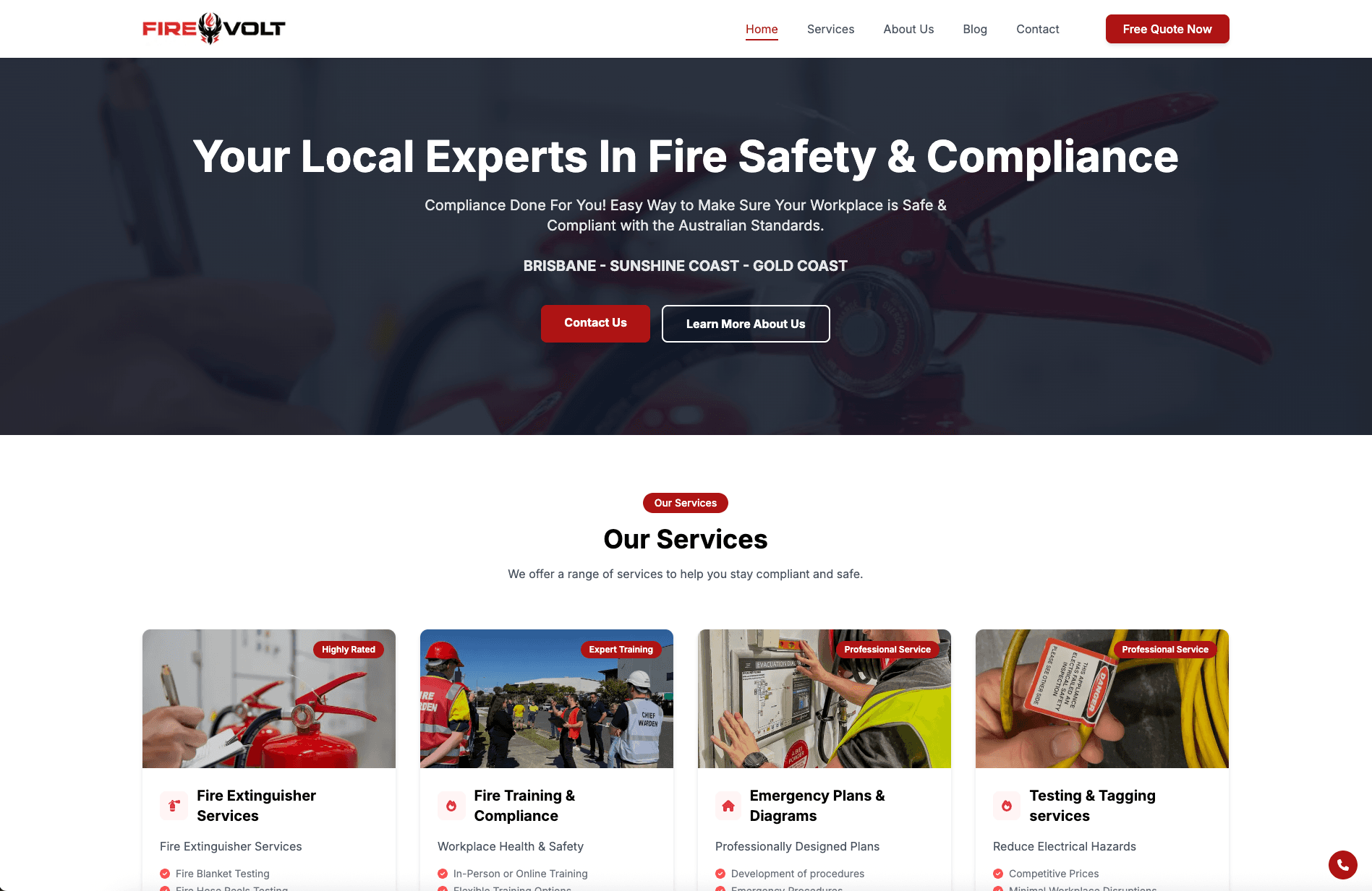 FireVolt Desktop Website