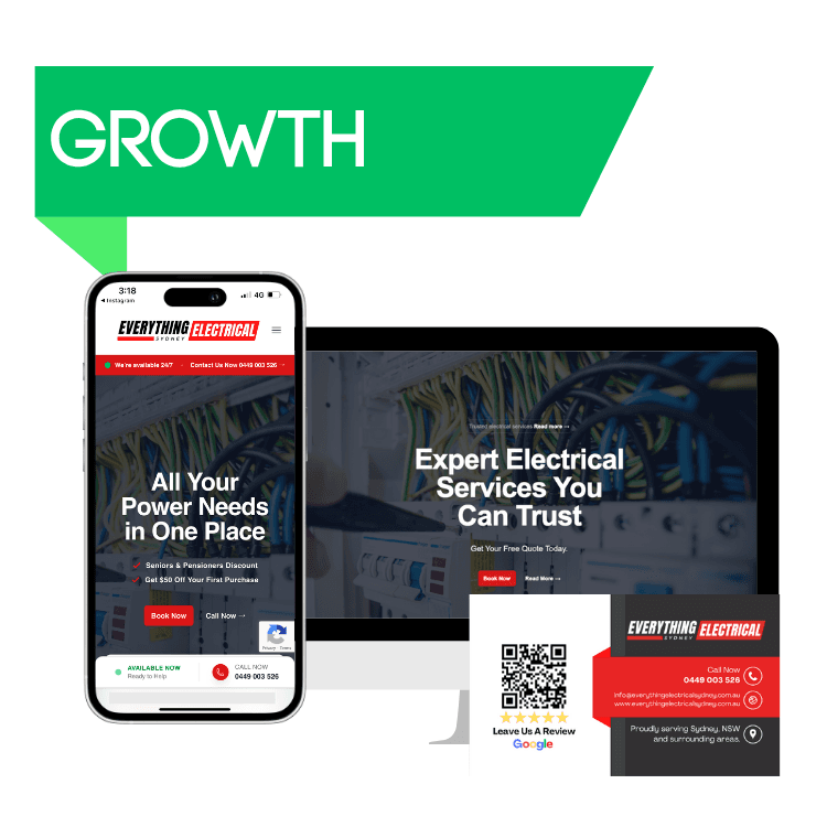 Growth Tradie Website + SEO service illustration