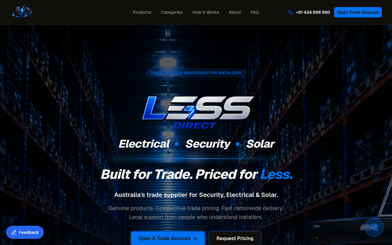 Less Direct website built by Nexa